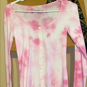 Tie dye women’s ribbed shirt